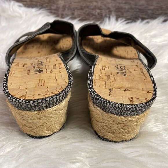 VANELi | Black Kallita Leather Sandal Slide On, Size 8N, Black Sparkly - Picture 3 of 7